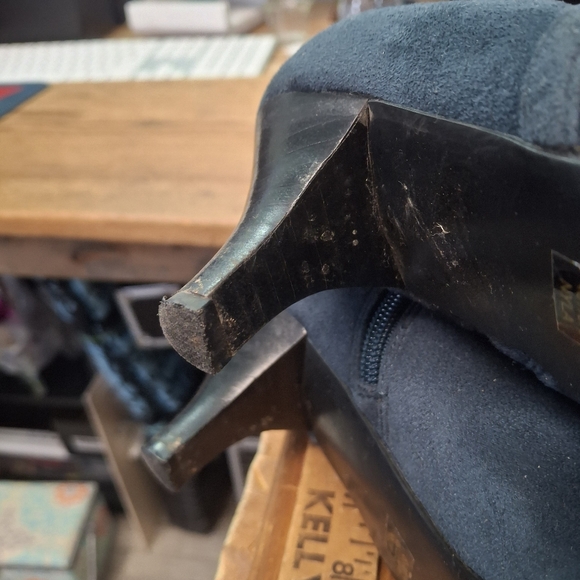 Teal Suede Boots - Picture 6 of 6